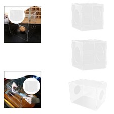 Grinding Dust Box Dust Cover Clear Acrylic with 2 Holes Lightweight Portable
