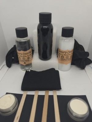 Leder Reparatur Set für Möbel Sofa Autositz, Schrammen, Risse Löcher Schwarz 50ml Set
