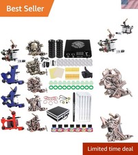 Professional Tattoo Kit - 91 Pieces with Durable Machines Safe Power Supply