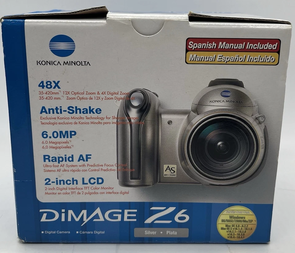 Konica Minolta DiMAGE Z6 6.0MP Digital Camera w/ Box & Accessories CIB - READ - Image 2 of 4
