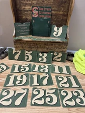 Singer Sewing Machine 13x19 Tin Sign Calendar C1910 Advertising Complete