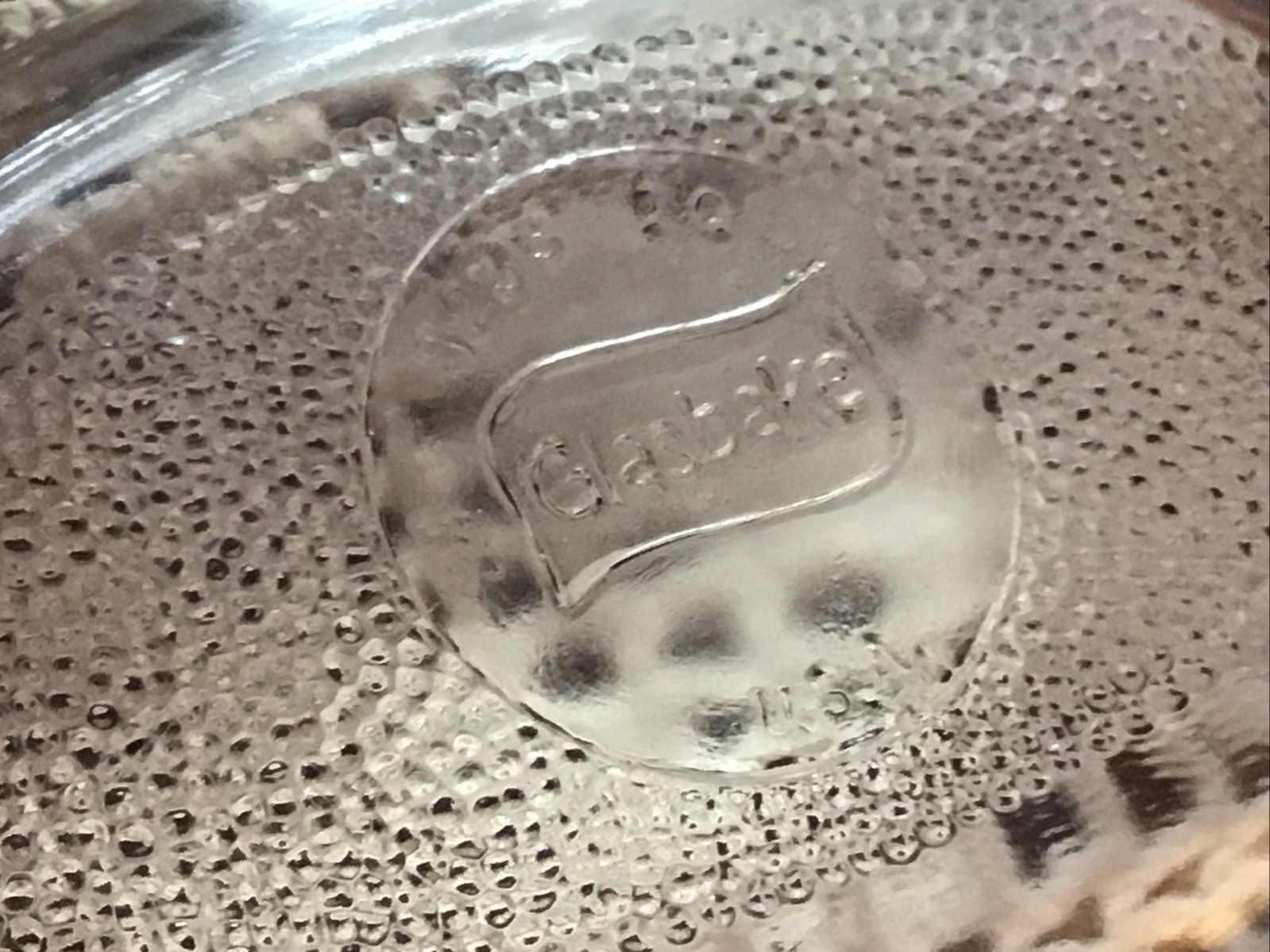 Vintage MCM Oval Glasbake Glass Casserole W/Fancy Handled Chrome Server Holder