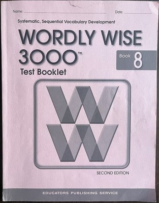 Test Booklet for Wordly Wise 3000 Book 8, 2nd Ed