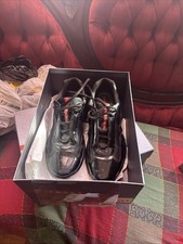 New PRADA Americans Cup Original Sneaker Men Shoes Size 11 EU 44 Black Leather