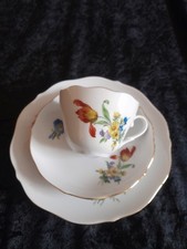 Mitterteich* Bavaria* Kaffeegedeck *3 tlg.* Blumen - Muster * gebraucht *