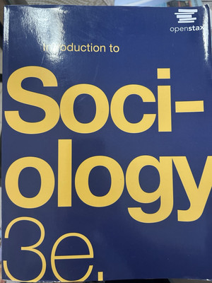 Introduction To Sociology 3e By Openstax (Very Good Condition)