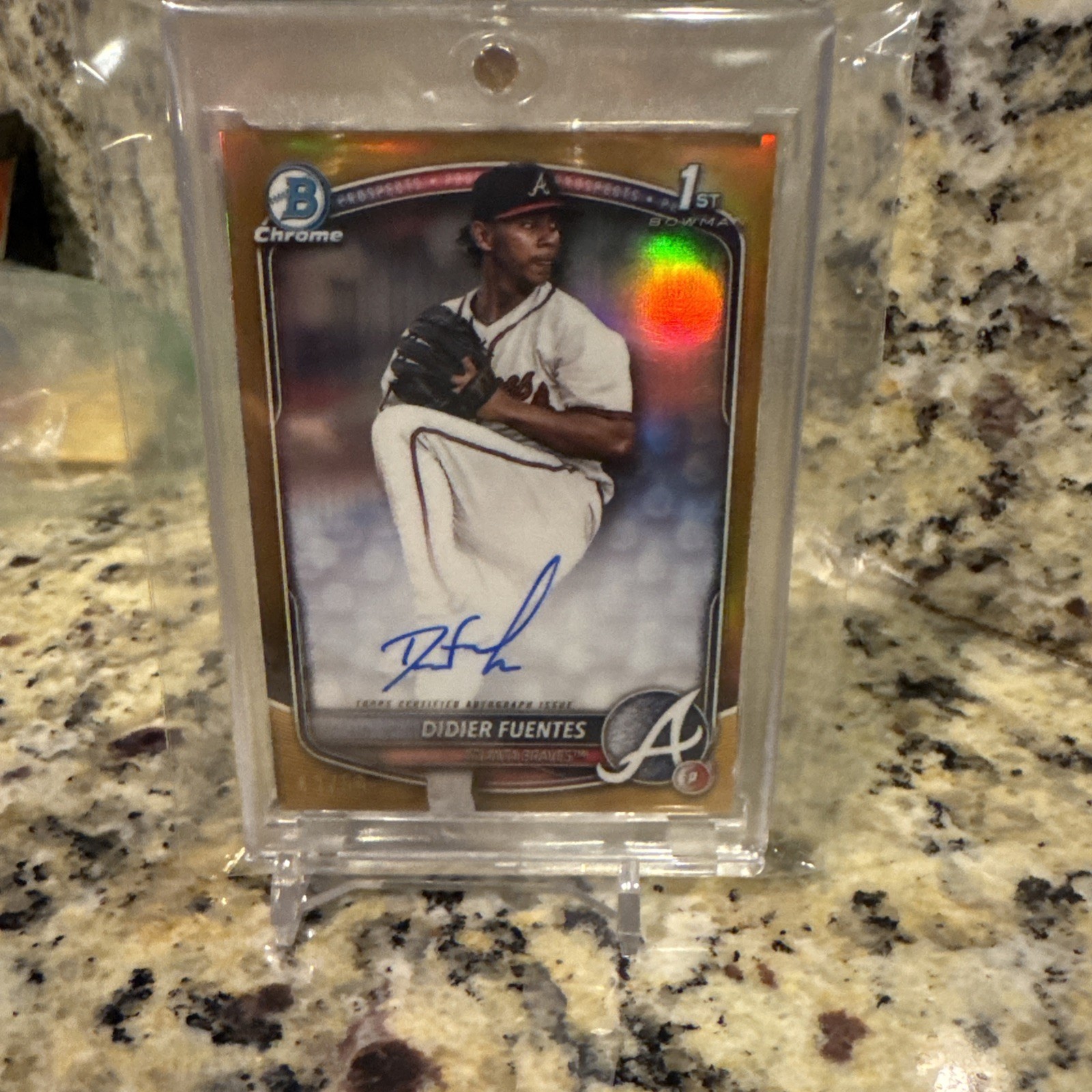 2025 Bowman Chrome Didier Fuentes 1st Propsect Auto Gold 43/50 Braves