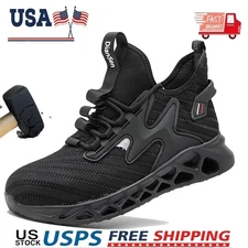 Men Composite Toe Work Shoes Lightweight Safety Shoes Sneaker Breathable Size