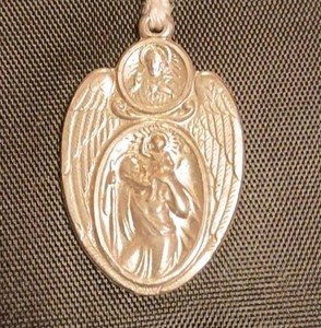 Lady Of Mt Carmel Jesus Saint Christopher Holy Ghost Pendant