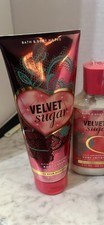 Bath and Body Works 4 pc Velvet Sugar New Body Cream Lotion Fragrance Mist Wash