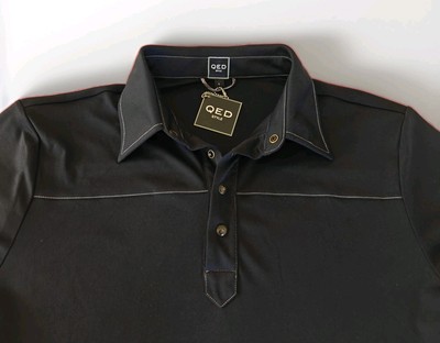 QED Style Black Pearl Snap Polo - Size Large