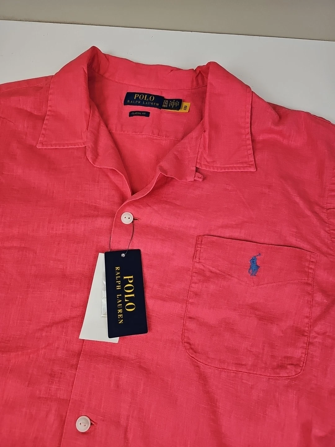 Polo Ralph Lauren Classic Fit Linen Cotton Blend Camp Shirt Loop Mens XXL New
Opens in a new window