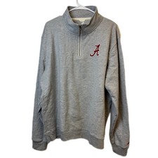 Alabama Crimson Tide Gray Pullover 1/4 Zip Size 2XL Athletic 91 League NWT
