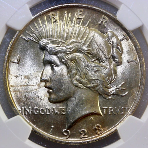 1923 $1 Peace Dollar Silver Coin NGC MS63