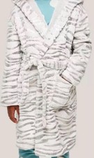 John Lewis Kids zebra printed Fleece robe/dressing gown age 6 years BNWT