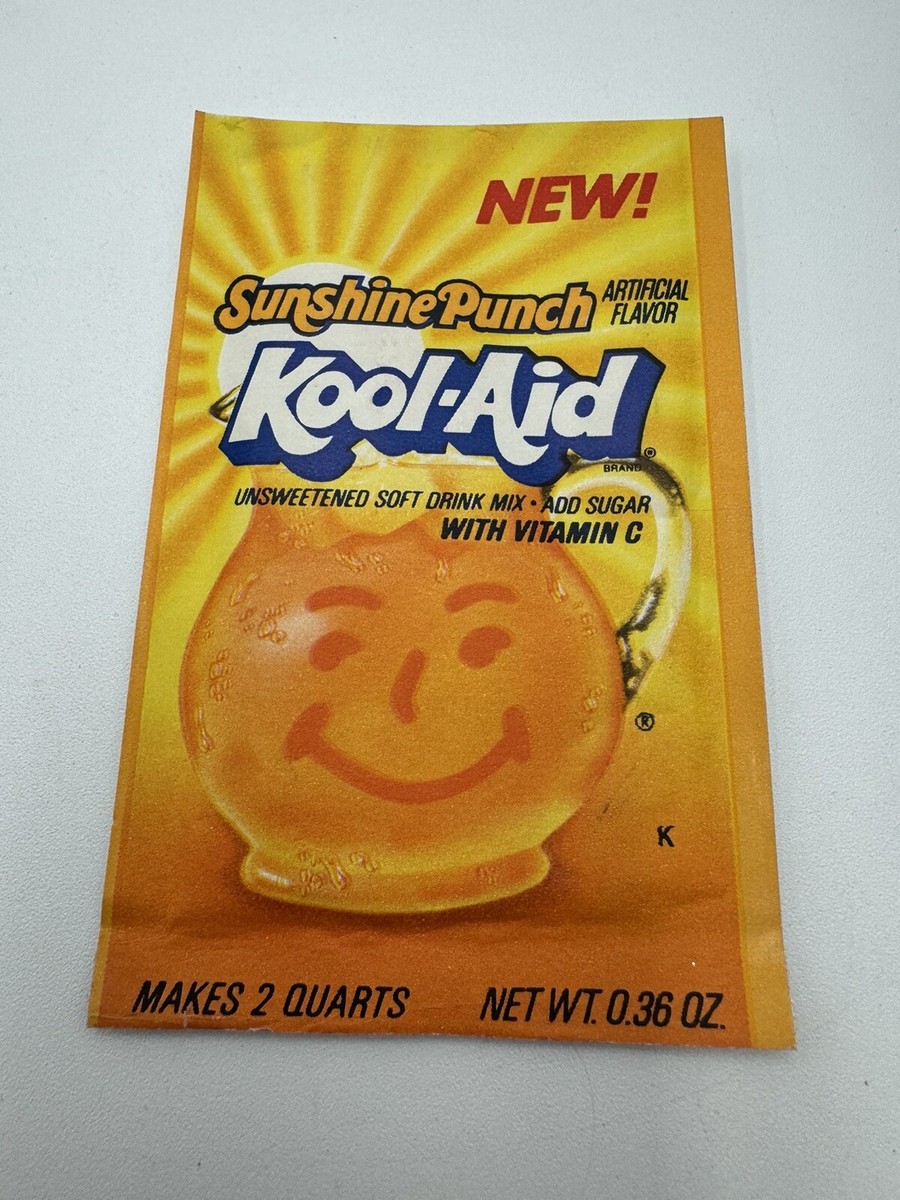 Vintage 80s Kool-Aid NEW! Sunshine Punch Flavor Packet NOS | eBay