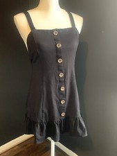 Women’s Black Forever 21 Overall Style Dress Medium