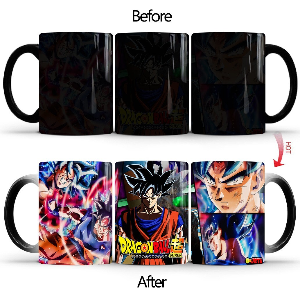 Nuevo Dragon Ball Z Goku Vegeta Taza Reactivo al Calor Colorido Cerámica Taza Taza de Café