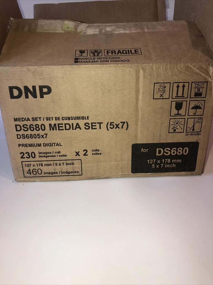 DNP DS690 MEDIA SET(5x7) PREMIUM DIGITAL 230 IMAGES ROLL  X 2 = 460 Images New! - Image 2 of 4