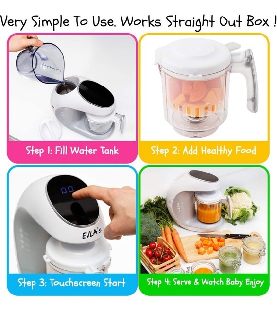 NutriChef Pkbfb18 Electric Baby Food Maker Processor Blender Grinder