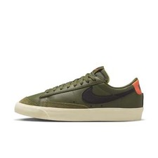  DC4769-201 Womens Nike BLAZER LOW 77 'MEDIUM OLIVE ORANGE TRANS'