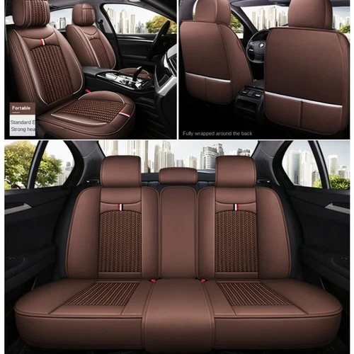 For Chevrolet Car Seat Cover Full Leather Ice Silk Car 5 Seats Universal Set Fit - Bild 5 von 28