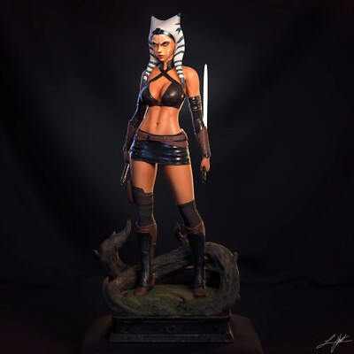 Ahsoka Tano 3d Printed Model | Unassembled | Unpainted | 1/12-1/3