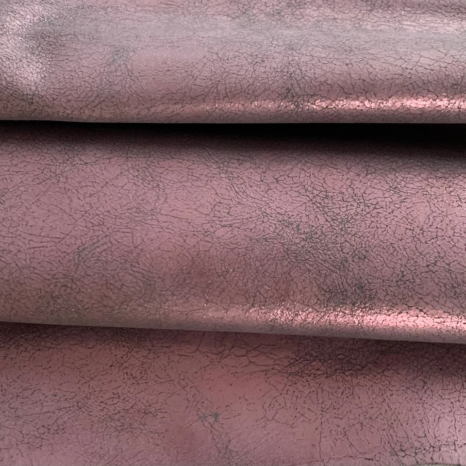 Purple Genuine Leather Hides Goatskin Upholstery Material Thin Crafting Fabric - Image 4 of 4
