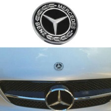 Kranz flache Motorhaube Abzeichen Emblem schwarz 57mm Fit für Mercedes Benz