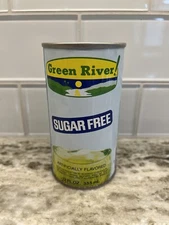 1970’s Green River Sugar Free Pull Tab Steel Soda Pop Can Northfield, IL