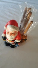 Cracker Barrel Santa Figurine Spreader Holder Cheese Dips NEW WITHOUT BOX
