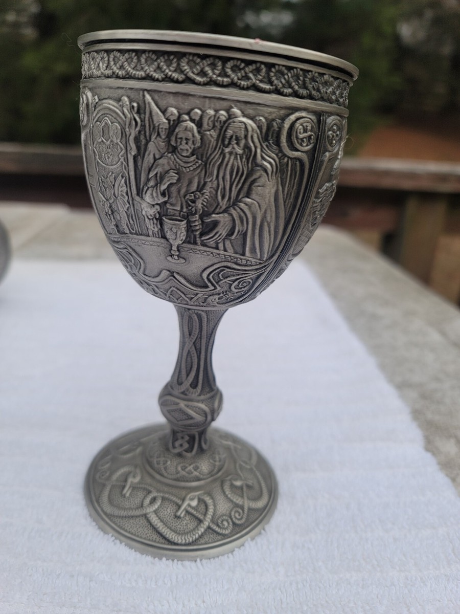 EXCALIBUR GOBLETS KING ARTHURIAN SOCIETY FINE PEWTER * FRANKLIN