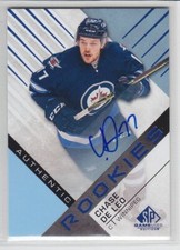2016-17 UD SPGU CHASE DE LEO RC AUTO BLUE 195 ROOKIE AUTOGRAPH SP Game Used Jets