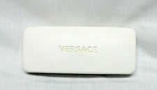 VERSACE White Hard leather Clamshell Sunglasses Case Only MADE IN ITALY