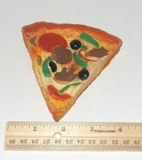HTF  Vintage Realistic Pizza Hut Supreme Pizza Individual Slice Play Food 1988