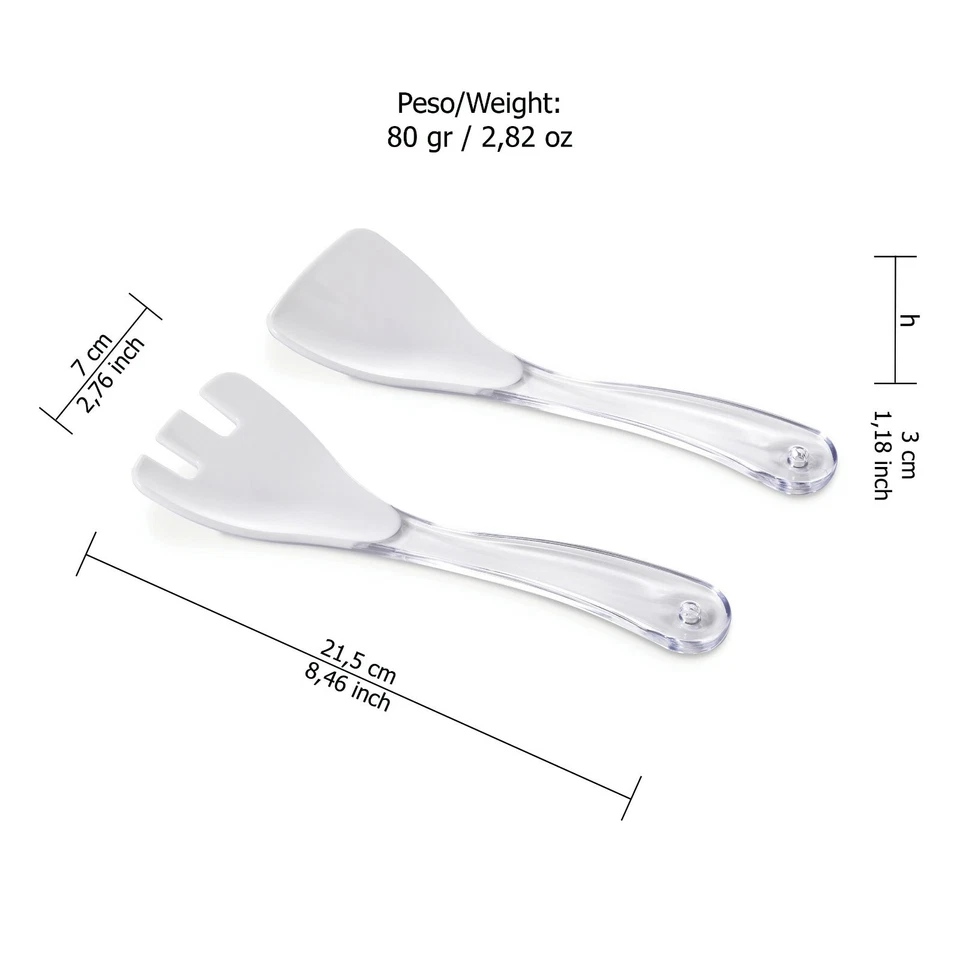 Omada Design Posate da Aperitivo Acrilico Trasparenti o Colorate Linea Diamond - Immagine 3 di 3