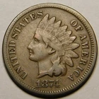 1874 Indian Head Cent Penny F-VF "Actual Coin Pictured"