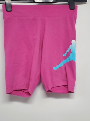 Nike Air Jordan Jumpman Girl's Elastic Waist Pink Bike Shorts Sz XL