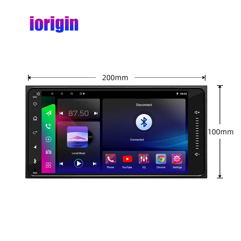6+128G Wireless CarPlay Android Auto head unit BT Radio For Toyota Yaris 2005-13 - Imagem 4 de 4