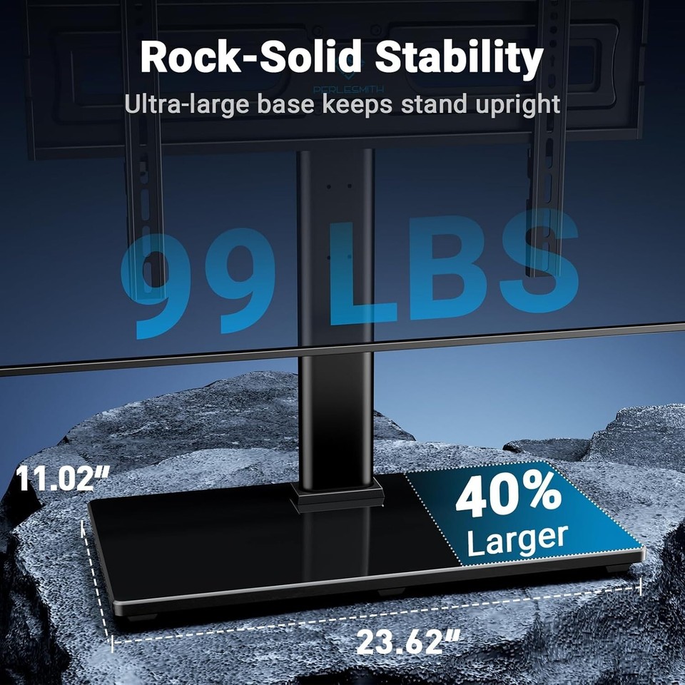 Elegant Tabletop TV Mount for 3280 Inch TVs, Swivel Design & Safety