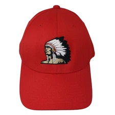Indian Ripon Jrotc Sports Fitted Hat Red L/XL Embroidered Flexfit Yupoong