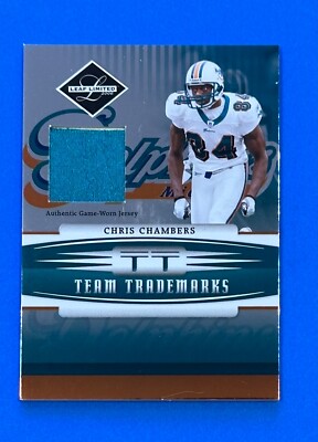06 Leaf Limited Chris Chambers Team Trademarks #TT-21 Jersey Patch /100 Dolphins