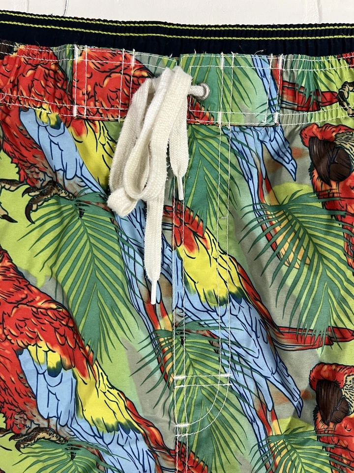 Bañador Newport azul para hombre 2XL estampado de loro bolsillos con cordón tropical  Foto 4 de 4
