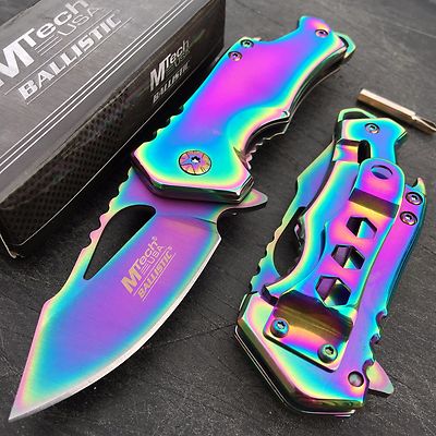 MTECH Ballistic Messer MT-705RB - Taschenmesser Mit Flaschenöffner, Glasbrecher & Gürtelclip