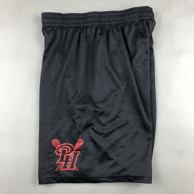 PH Park Hill Black & Red Athletic Lacrosse Gym Shorts Mens Size S / M