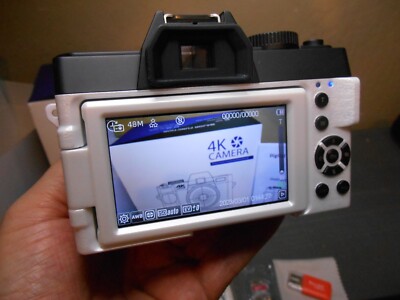 4k Digital Camera Ultra HD W/ Charger 2 Batteries 16x Zoom Wide Angle Lens - New