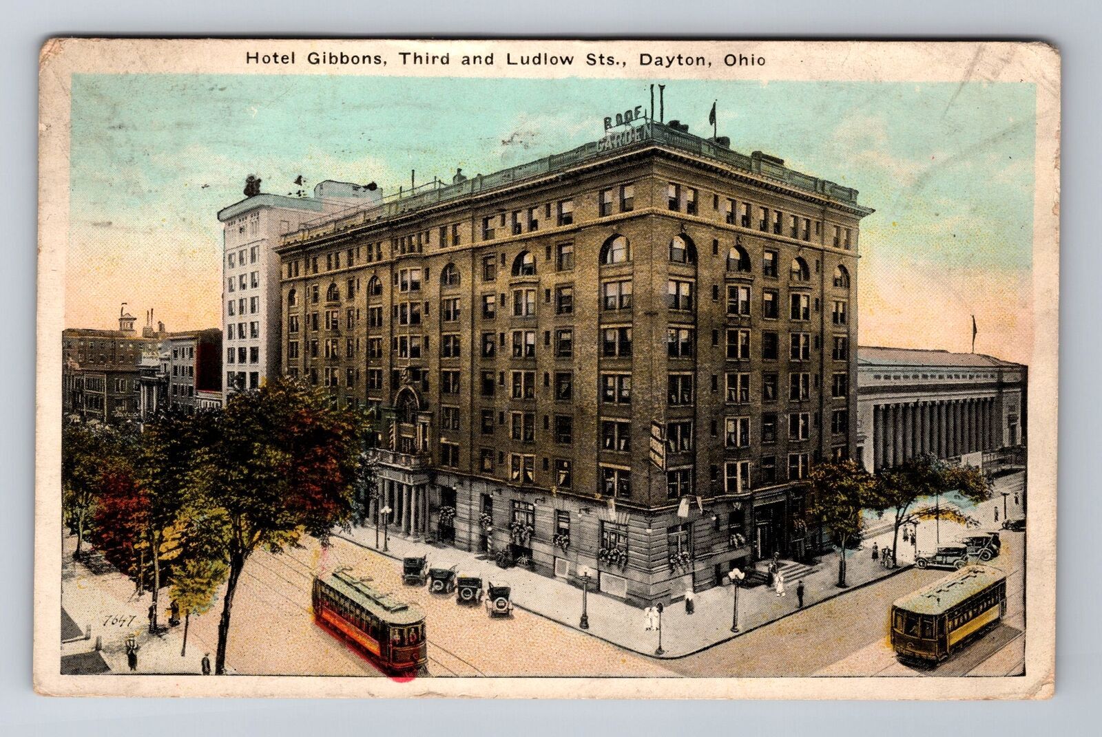 Dayton OHOhio, Hotel Gibbons, Advertising, c1924 Antique Vintage