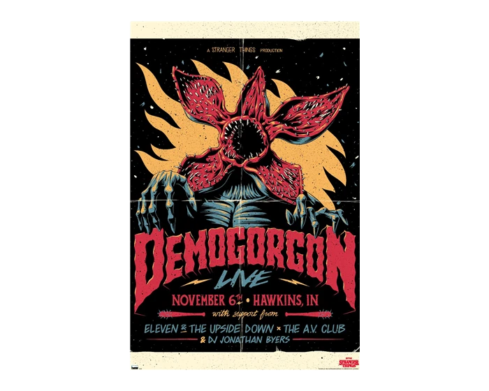 STRANGER THINGS - DEMOGORGON LIVE POSTER - 22x34 - 20139