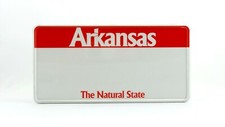 Arkansas US USA License Plate Number Plate Embossed Custom Border