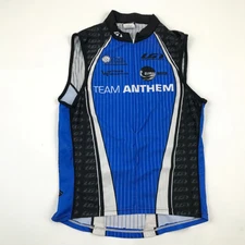 Louis Garneau Cycle Jersey Size Extra Small XS Shirt Blue Tank Top Sleeveless